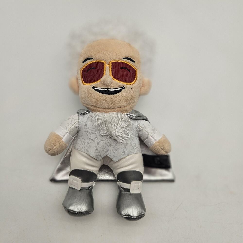 Plush‎ Music Icon Doll White Hair Sunglasses Silver Cape E Star Stuffed Toy Gift